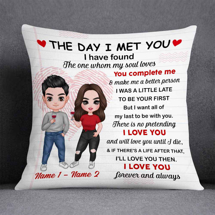 Personalized Couple The Day Pillow DB273 30O58 1