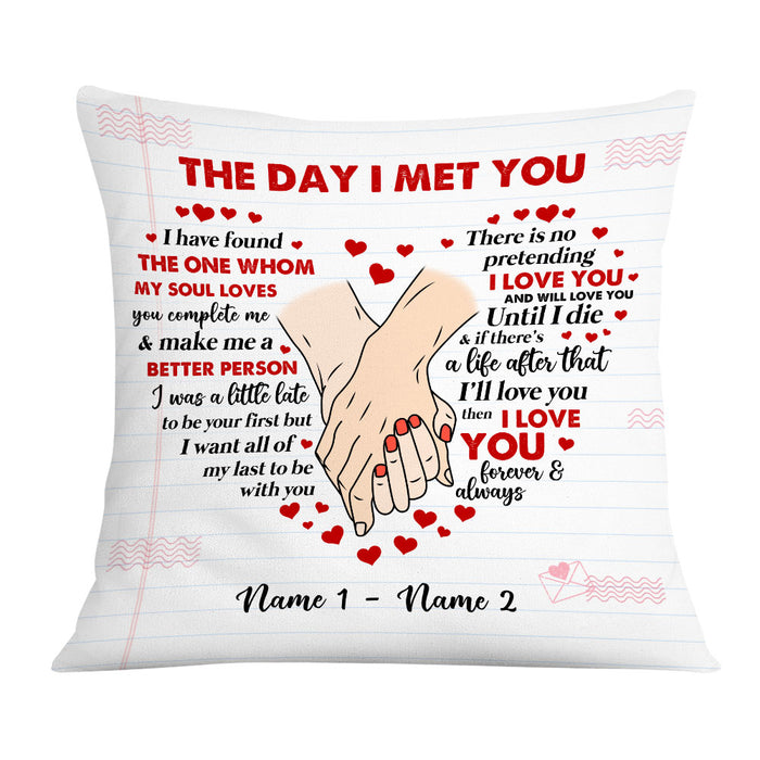 Personalized Couple The Day Pillow DB275 30O36 1