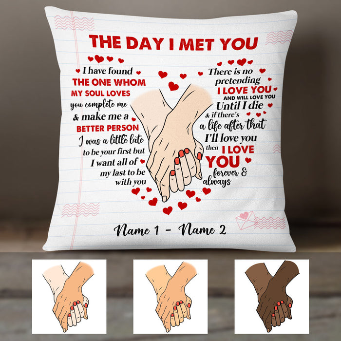 Personalized Couple The Day Pillow DB275 30O36 1