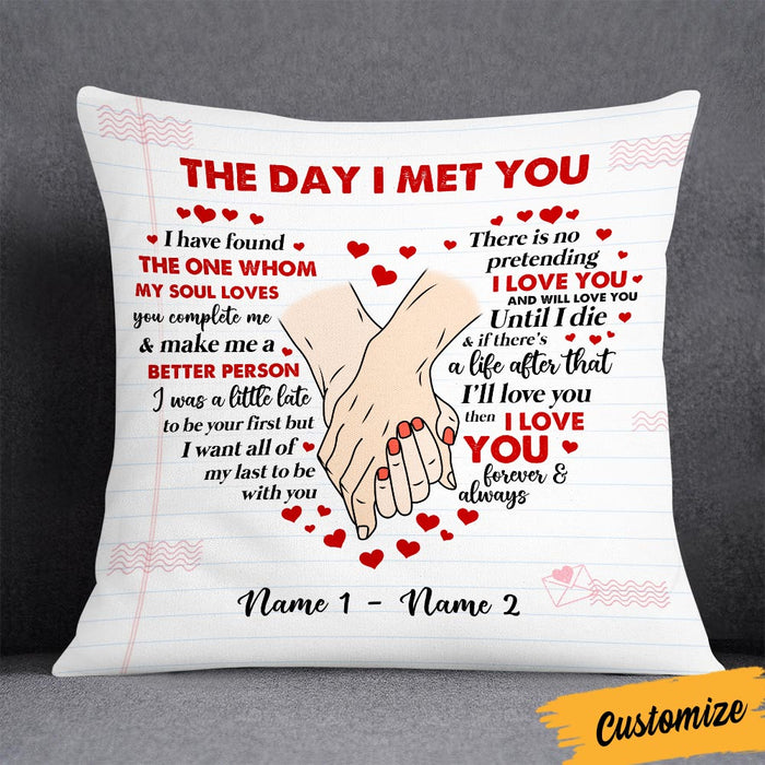 Personalized Couple The Day Pillow DB275 30O36 1