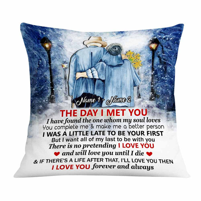 Personalized Old Couple The Day I Met You Pillow DB272 85O58 1