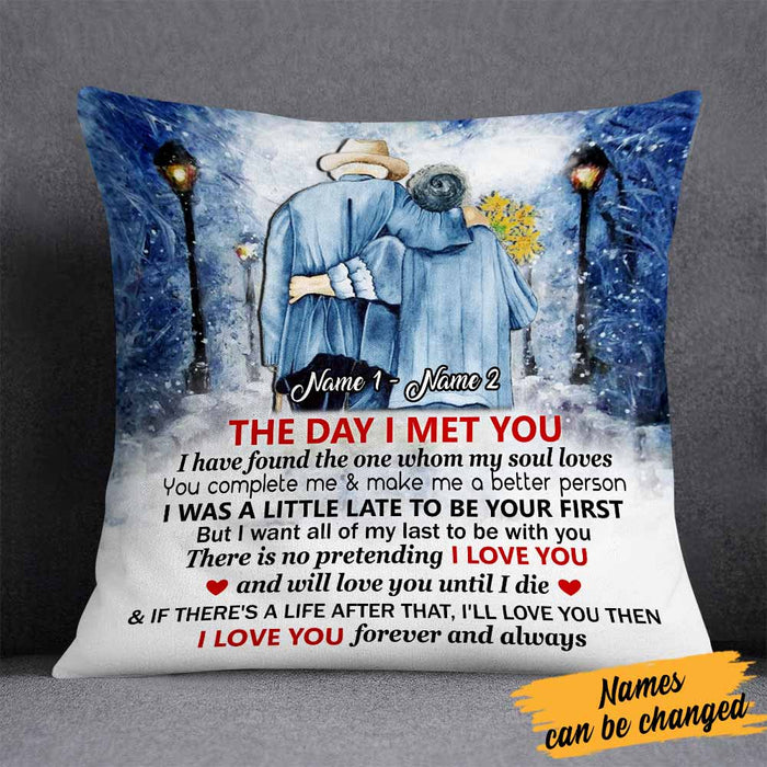 Personalized Old Couple The Day I Met You Pillow DB272 85O58 1