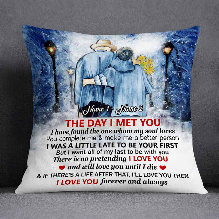 Personalized Old Couple The Day I Met You Pillow DB272 85O58 1