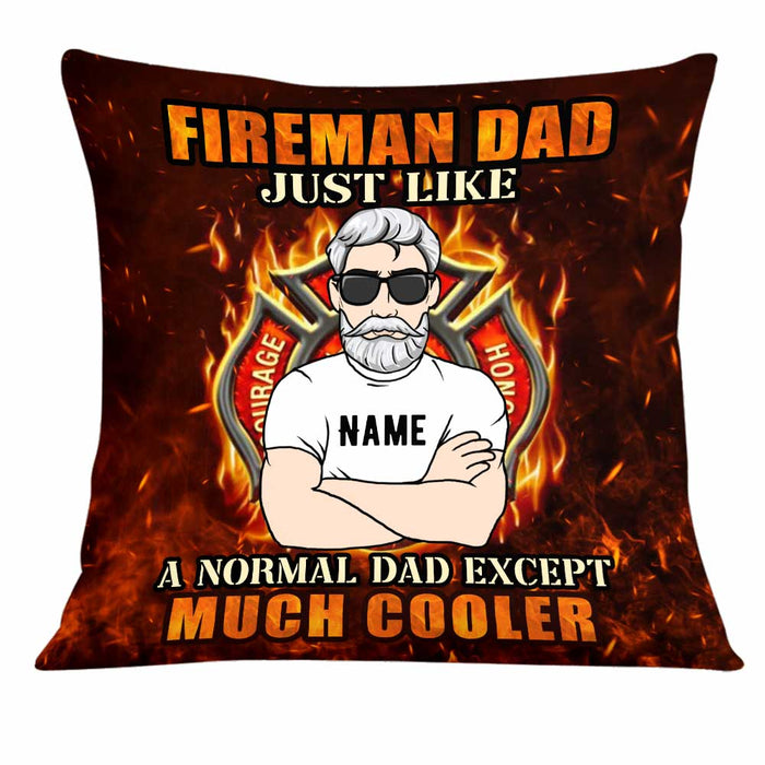 Personalized Firefighter Dad Grandpa Pillow DB276 87O34 1