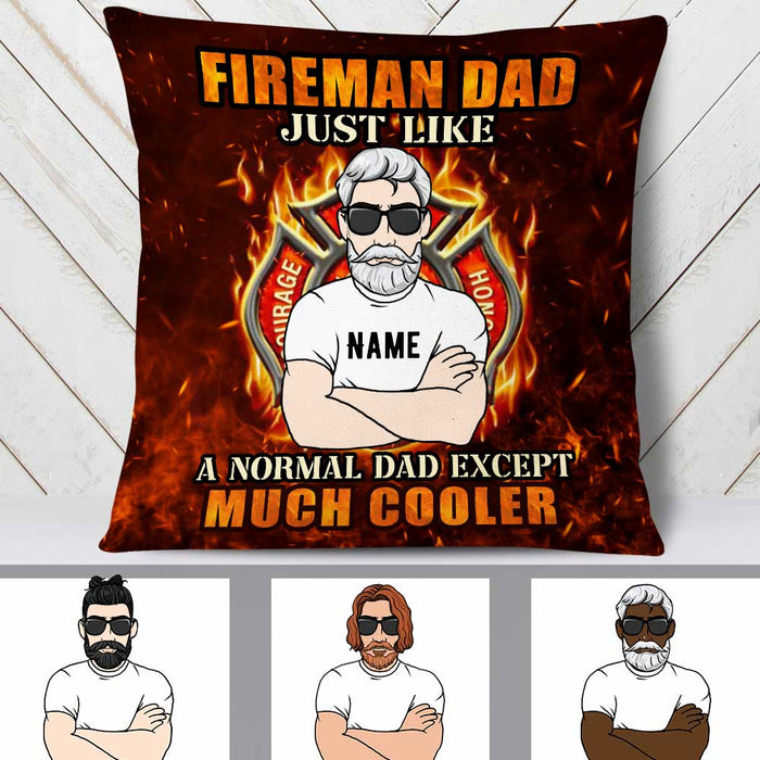 Personalized Firefighter Dad Grandpa Pillow DB276 87O34 1