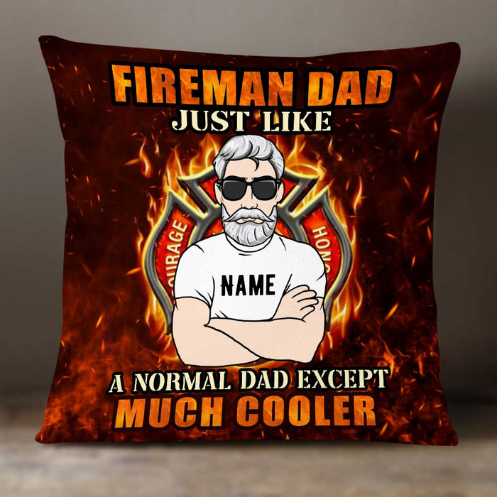 Personalized Firefighter Dad Grandpa Pillow DB276 87O34 1