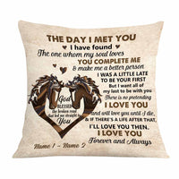 Personalized Couple The Day Horse Pillow DB273 26O58 thumb 1