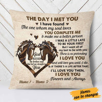 Personalized Couple The Day Horse Pillow DB273 26O58 thumb 1