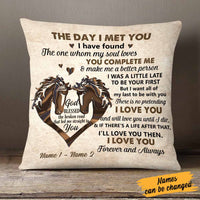 Personalized Couple The Day Horse Pillow DB273 26O58 thumb 1