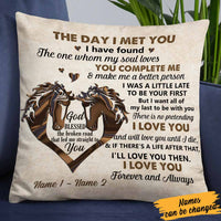 Personalized Couple The Day Horse Pillow DB273 26O58 thumb 1