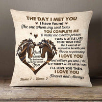 Personalized Couple The Day Horse Pillow DB273 26O58 thumb 1