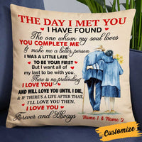 Personalized Couple The Day Pillow DB274 30O34 thumb 1