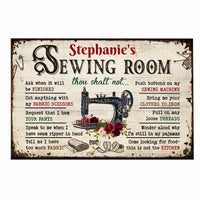 Personalized Sewing Room Rules Poster DB149 81O47 thumb 1