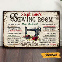 Personalized Sewing Room Rules Poster DB149 81O47 thumb 1