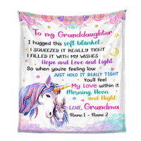 Personalized Daughter Granddaughter Unicorn Blanket DB91 81O36 thumb 1