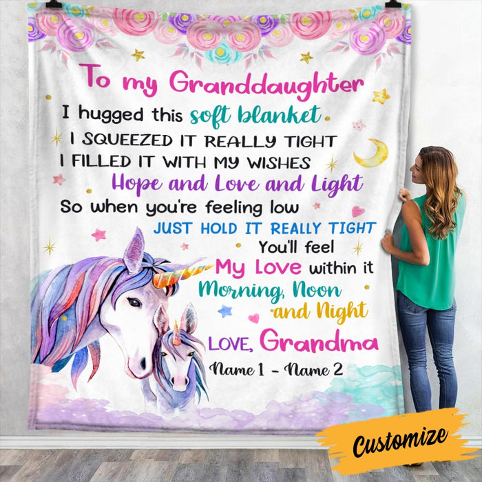 Personalized Daughter Granddaughter Unicorn Blanket DB91 81O36 1