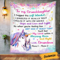 Personalized Daughter Granddaughter Unicorn Blanket DB91 81O36 thumb 1