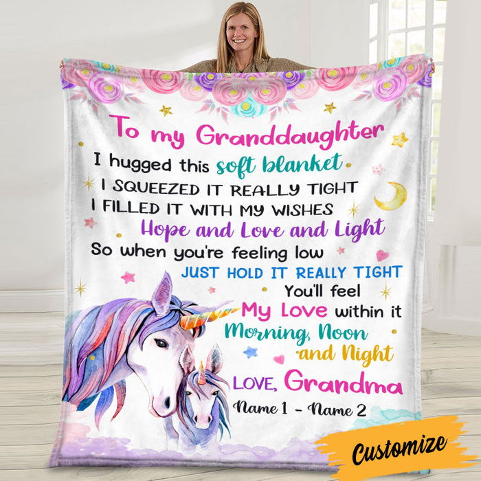 Personalized Daughter Granddaughter Unicorn Blanket DB91 81O36 1