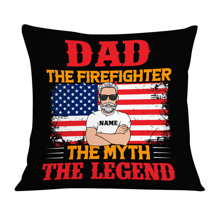 Personalized Firefighter Dad Grandpa Pillow DB277 87O36 1