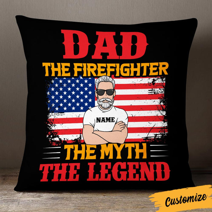 Personalized Firefighter Dad Grandpa Pillow DB277 87O36 1