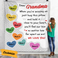 Personalized Grandma Heart Blanket NB171 87O53 thumb 1