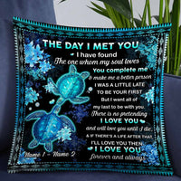 Personalized Couple The Day Turtle Pillow DB271 23O57 thumb 1