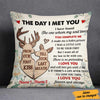 Personalized Couple The Day Deer Pillow DB271 26O57 1