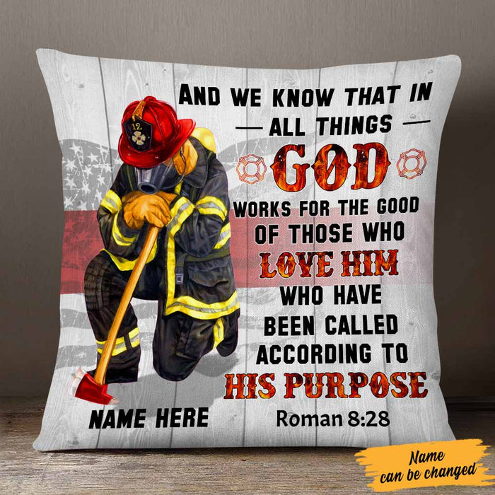Personalized Firefighter Pillow DB272 26O57 1
