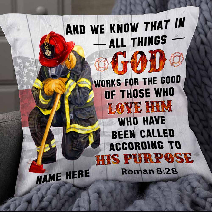 Personalized Firefighter Pillow DB272 26O57 1
