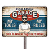 Personalized Dad Garage Man Cave Metal Sign DB278 87O53 1
