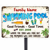 Personalized Pool Good Memories Metal Sign DB279 87O47 thumb 1