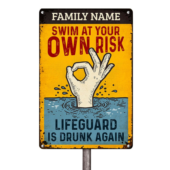 Personalized Pool Good Memories Funny Summer Metal Sign DB2710 87O53 1