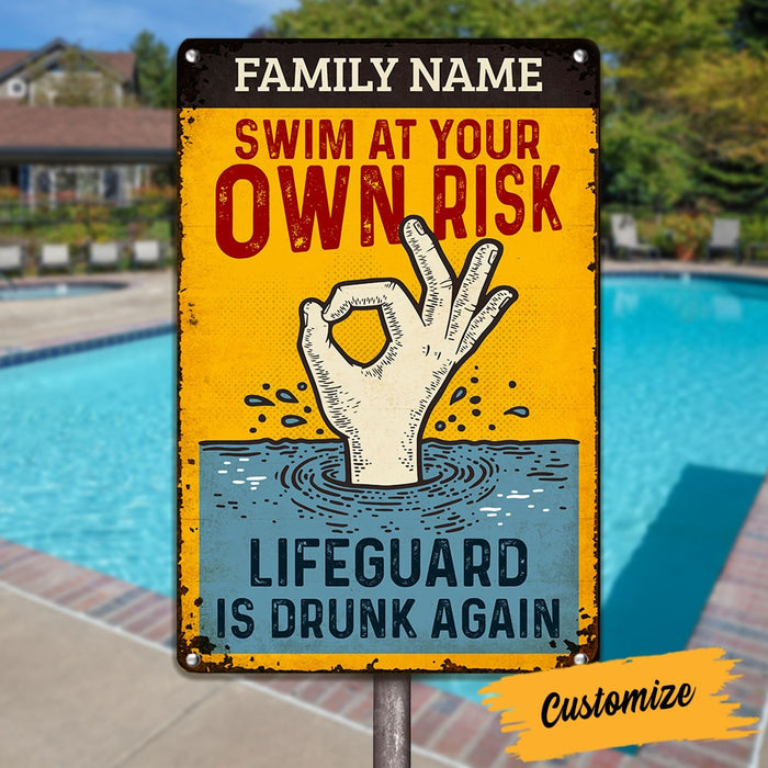 Personalized Pool Good Memories Funny Summer Metal Sign DB2710 87O53 1