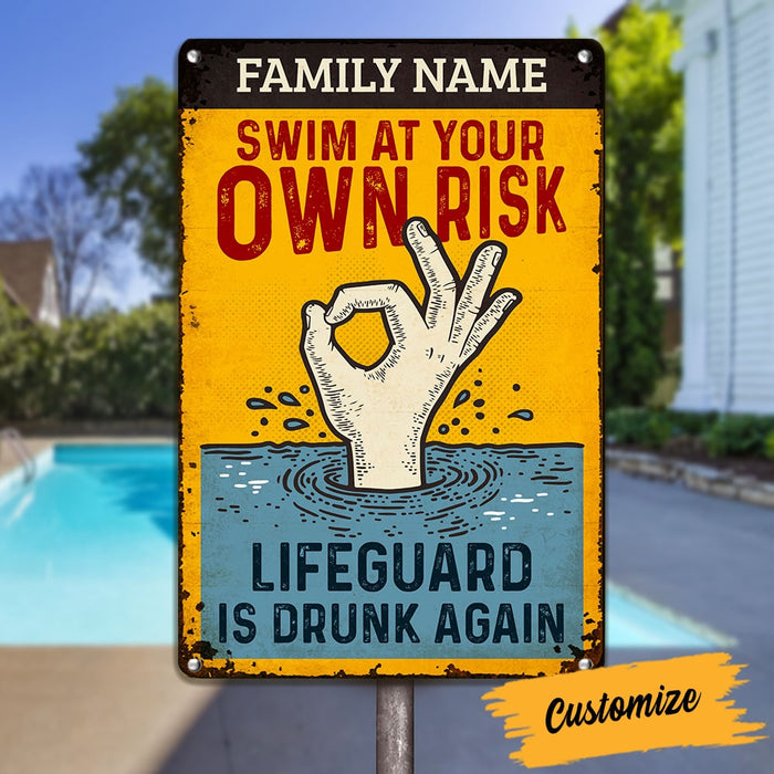 Personalized Pool Good Memories Funny Summer Metal Sign DB2710 87O53 1