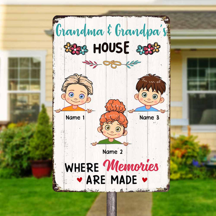 Personalized Grandma Grandparent House Metal Sign DB2711 87O58 1