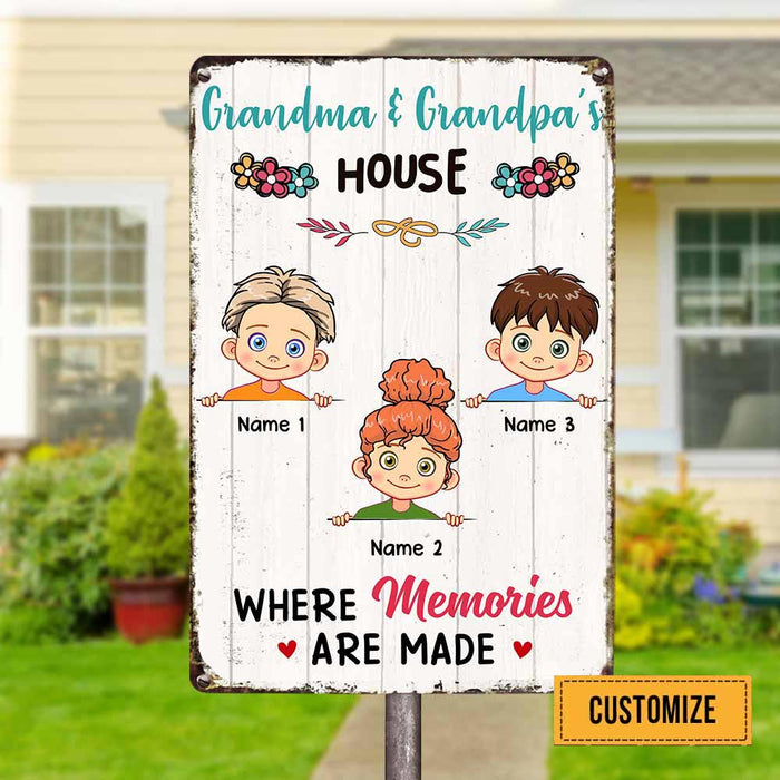Personalized Grandma Grandparent House Metal Sign DB2711 87O58 1