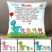 Personalized Dinosaur Daughter Granddaughter Son Grandson To Spanish Mom Grandma Mamá Abuela Pillow DB272 95O47 thumb 1