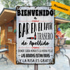 Personalized Spanish Backyard Patio Trasero Gardening Metal Sign DB277 26O36 1