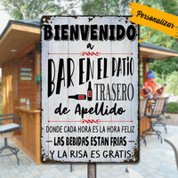 Personalized Spanish Backyard Patio Trasero Gardening Metal Sign DB277 26O36 thumb 1