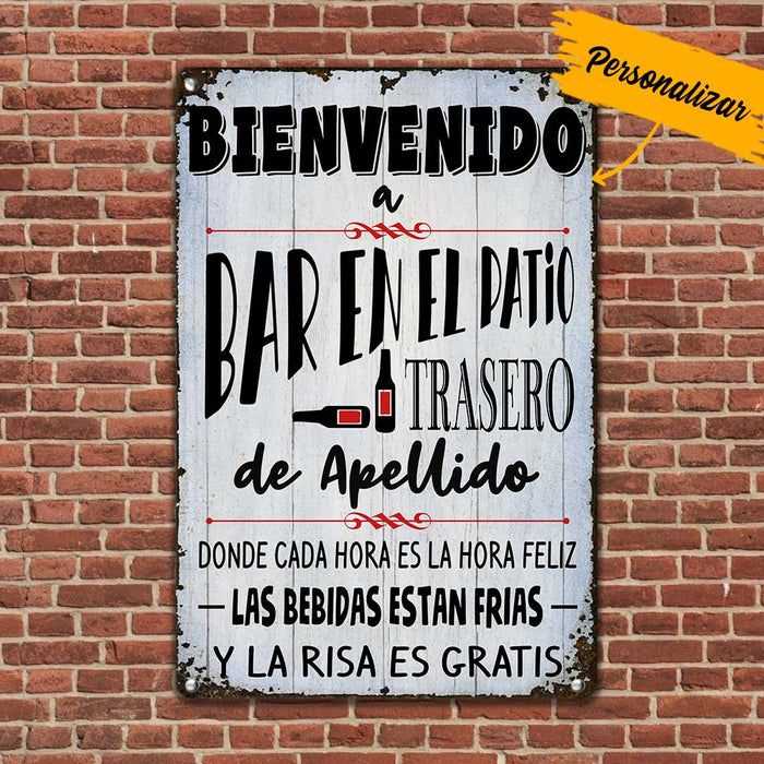 Personalized Spanish Backyard Patio Trasero Gardening Metal Sign DB277 26O36 1