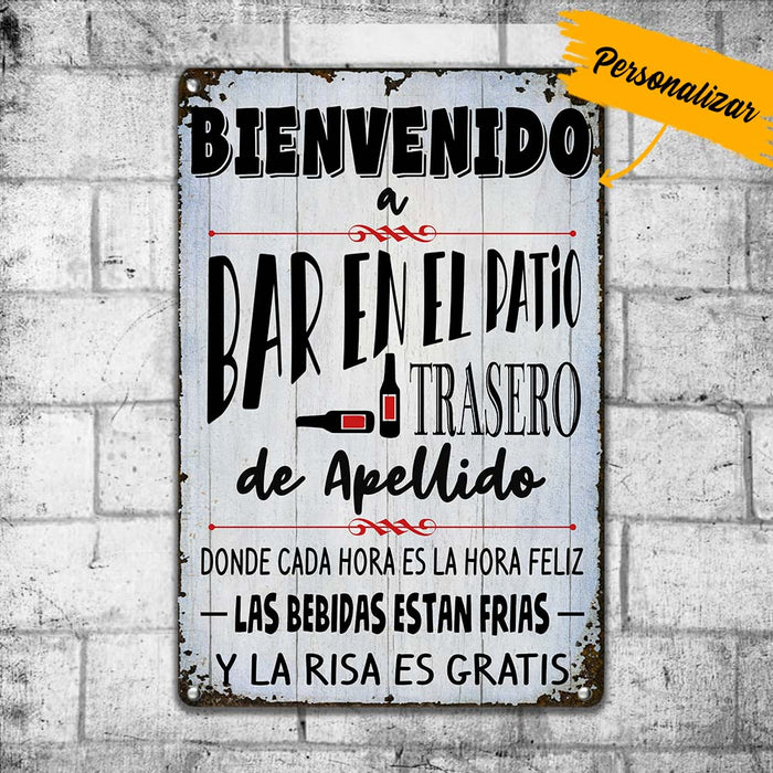Personalized Spanish Backyard Patio Trasero Gardening Metal Sign DB277 26O36 1