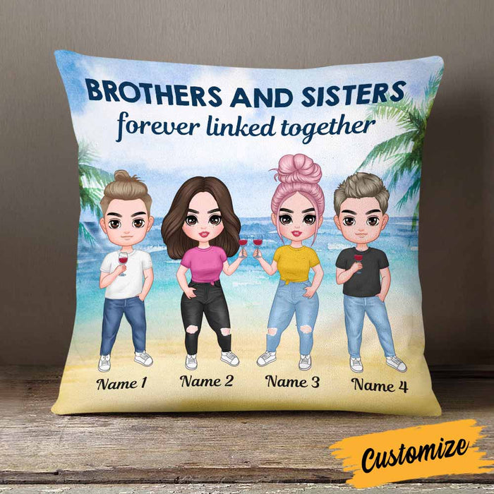 Personalized Family Icon Brother Sister Pillow DB2713 26O58 1
