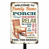 Personalized Outdoor Backyard Porch Rules Metal Sign DB279 95O47 thumb 1