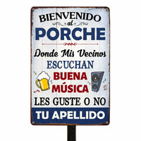 Personalized Outdoor Backyard Great Music Spanish Patio Metal Sign DB278 95O47 thumb 1