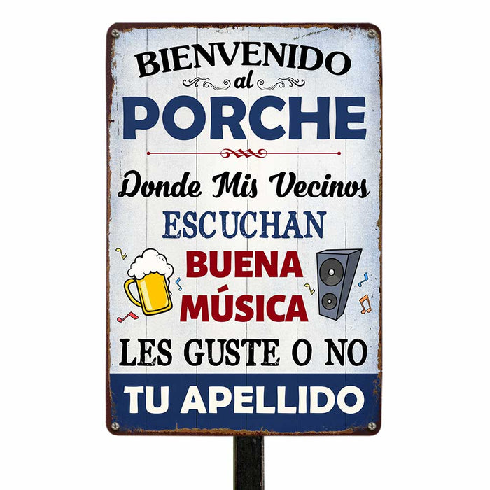 Personalized Outdoor Backyard Great Music Spanish Patio Metal Sign DB278 95O47 1