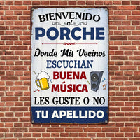 Personalized Outdoor Backyard Great Music Spanish Patio Metal Sign DB278 95O47 thumb 1