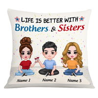 Personalized Family Icon Brother Sister Pillow DB281 85O53 thumb 1