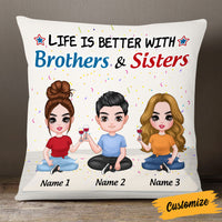 Personalized Family Icon Brother Sister Pillow DB281 85O53 thumb 1