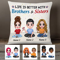 Personalized Family Icon Brother Sister Pillow DB281 85O53 thumb 1