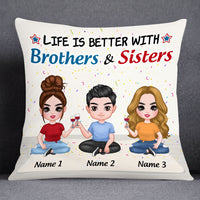 Personalized Family Icon Brother Sister Pillow DB281 85O53 thumb 1
